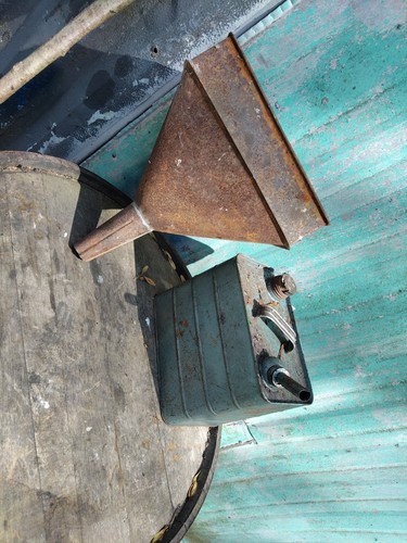 Vintage oil filler funnel - vintage,