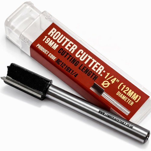 Router cutter shank - 1/4", 12mm