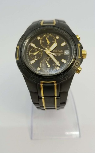 Pulsar chronograph black - chronograph, black&gold
