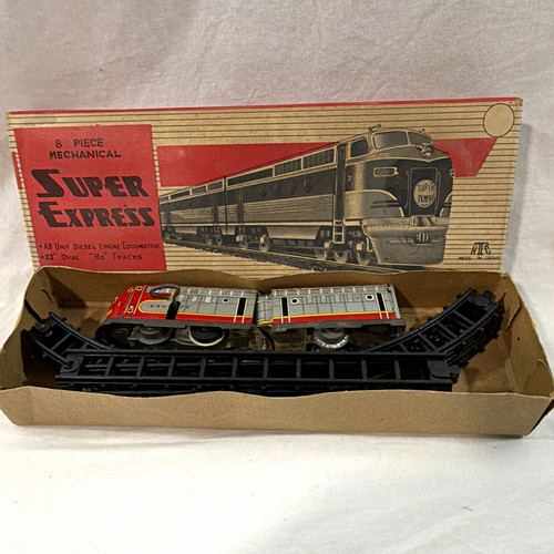 Vintage tin windup train super - vintage,