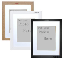 A1 A2 A3 A4 A5 Black, Oak,  White  Picture Poster Frames With White Mount