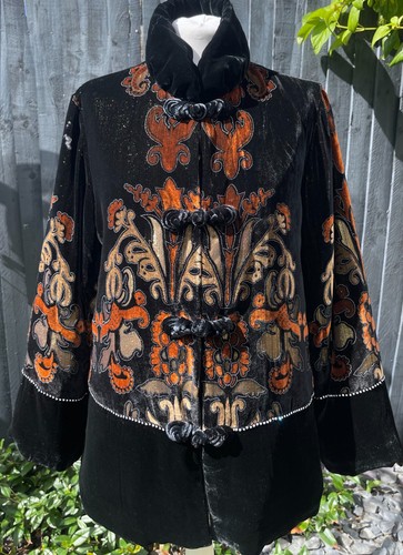 Silk velvet jacket black - silk,