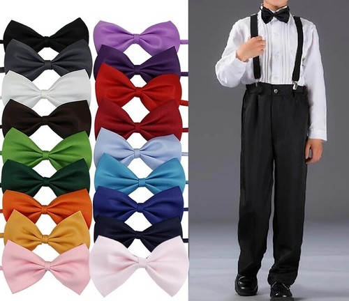 Kids bow tie plain pre - kids, |