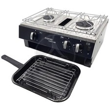 TASMAN 4500 HOB & GRILL 2 BURNER HOTPLATE MARINE MOTORHOME CARAVAN STOVE COOKER