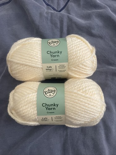 Cream soft chunky knitting - soft,