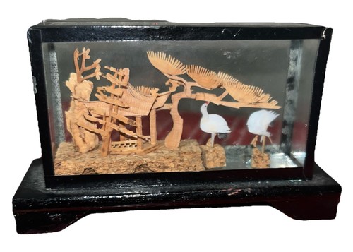 Vintage chinese cork carving - vintage,