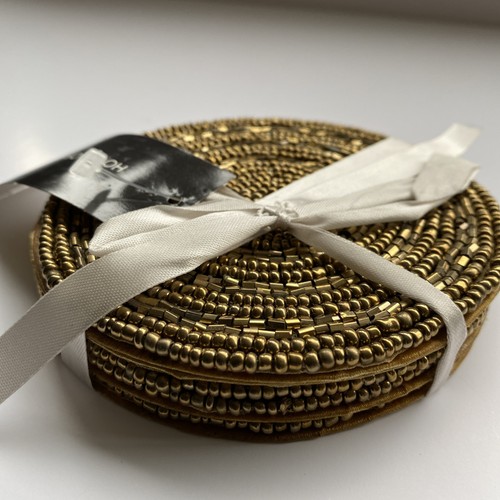 Set gold halo coasters - of,