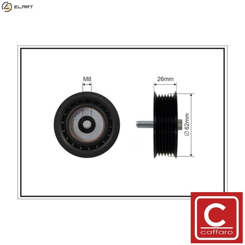 Deflectionguide pulley vribbed - pulley,