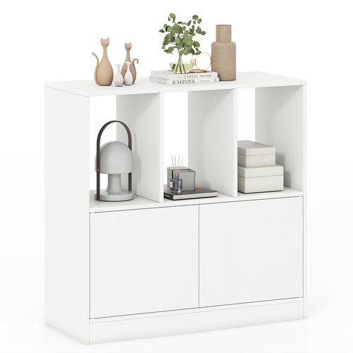 Tier bookshelf with cabinet - bookshelf,
