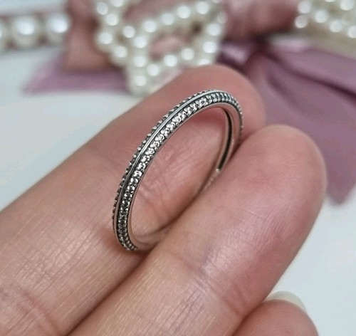 Genuine pandora silver - silver, pave