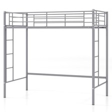 Metal Loft Bed Frame W/ Safety