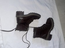 Brown Chunky Platform Lace Up