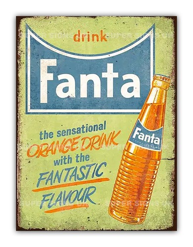 Fanta vintage style metal - fanta,