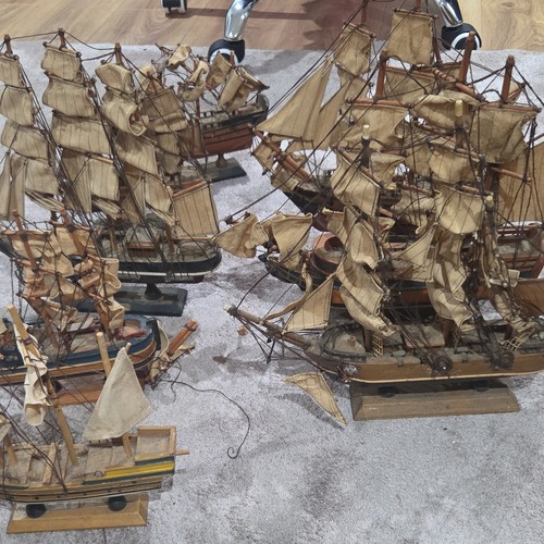 Assorted wooden model sailing - model,