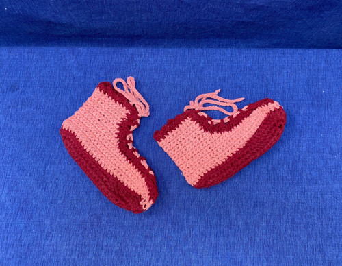 Vintage handmade pink maroon - vintage,
