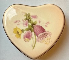 Royal Worcester Palissy Heart heart-shaped porcelain trinket dish