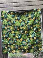 Vintage 70s Floral Curtain