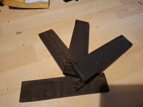 Ebony bridge blank for guitar