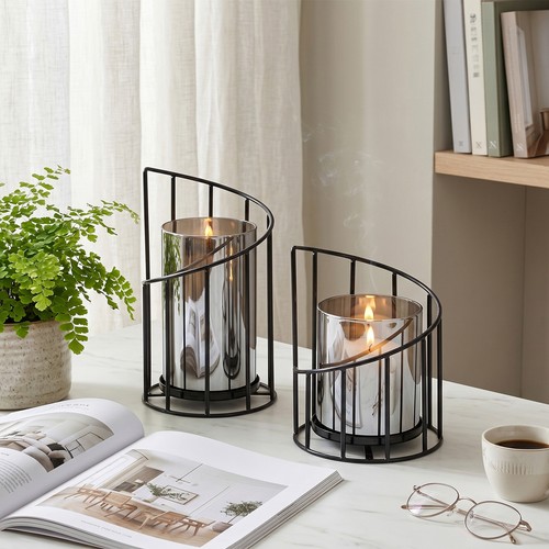 2pcs black candle - candle, set
