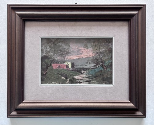 Vintage oil painting board - oil, on