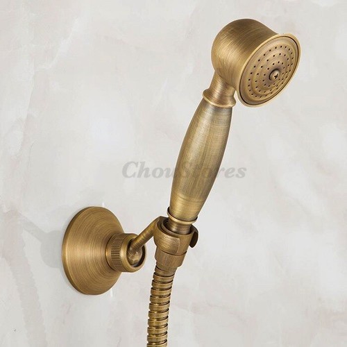 Antique brass handheld shower - brass,
