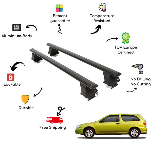 Bare roof rack cross - bare, set
