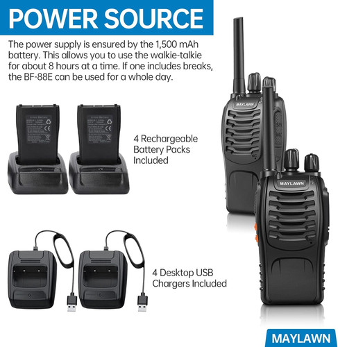 Long range walkie talkies set - long,
