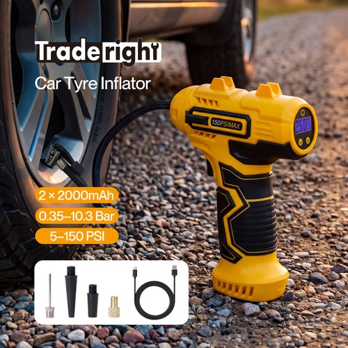 Traderight car tyre - tyre, inflator