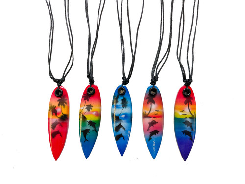 Wooden carved surfboard - wooden,