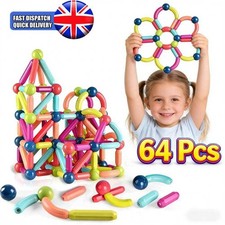 64Pcs Magnetic Tiles Building