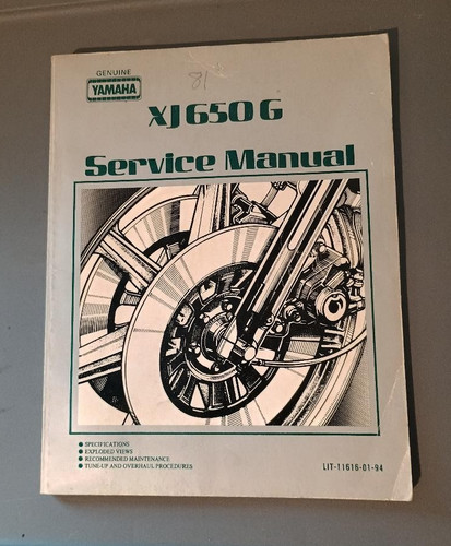 Genuine yamaha xj650g service - yamaha,