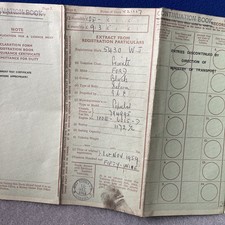 FORD POPULAR 100E BLACK 1959 CLASSIC VINTAGE RF60 LOGBOOK MEMORABILIA