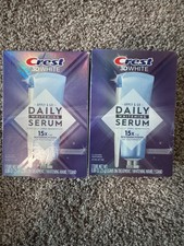 2 Pack Crest 3D White Daily Whitening Serum 1 Wand 1 Stand, Exp: 11/30/25