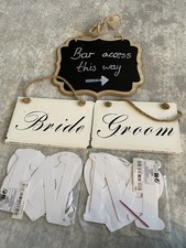 Rustic Bride N Groom Signs