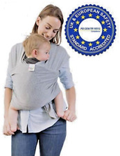 BABY SLING CARRIER STRETCHY WRAP NEWBORN TO 3YRS - UK & EU Safety Certified