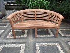 12cm Thick Banana Bench Wooden Garden Patio Outdoor Chair Furniture Benches Teak