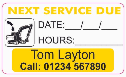 Digger service reminder - reminder, |