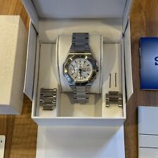 Seiko chronograph wrist watch. Like Royal Oak / Gerald Genta. 7T92-0FW0. White.