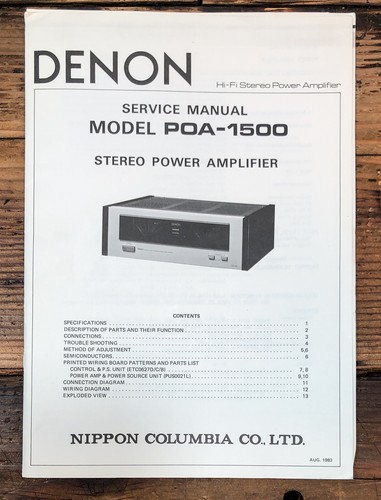Denon poa 1500 - denon, poa-1500