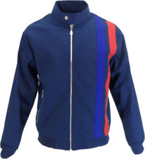 Real Hoxton Mens Dark Blue Rally Jacket Jackets