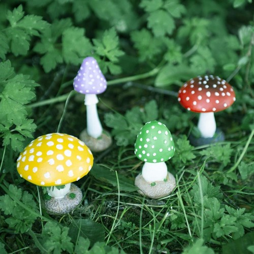 4pc toadstool garden ornaments - toadstool,