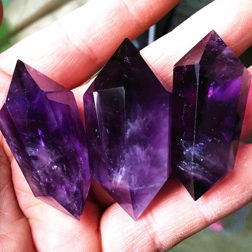 Natural purple amethyst quartz - purple,
