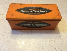 Vintage Jacob's Cream Crackers Tin. 1970s Original Advertising