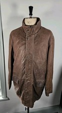 Vintage Gant Calf Leather Jacket Men's 3XL Brown Chore Coat Double Decker