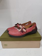Hotter Hollie Mary Jane Raspberry Leather UK Size 4 STD Flat Shoes New Boxed