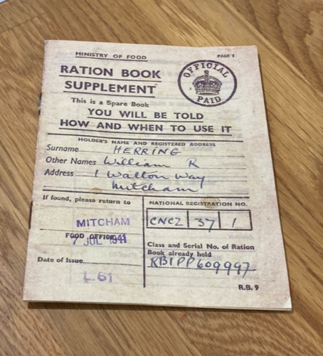 1941 ration book - 1941,