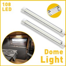 2x108-LED Interior Bar Strip Light Car Van Caravan Bus ON/OFF Switch 12V-24V
