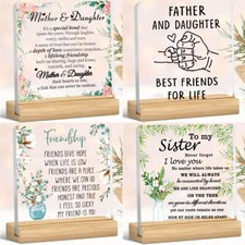 XMAS GIFT Acrylic Plaque Present For Mother Father Daughter Sister Friend Family