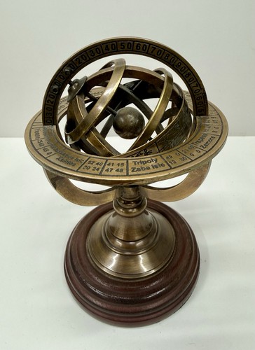 Vintage brass armillary sphere - armillary,