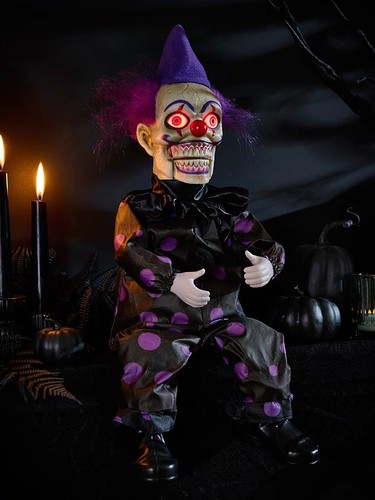 Halloween sitting clown - halloween,